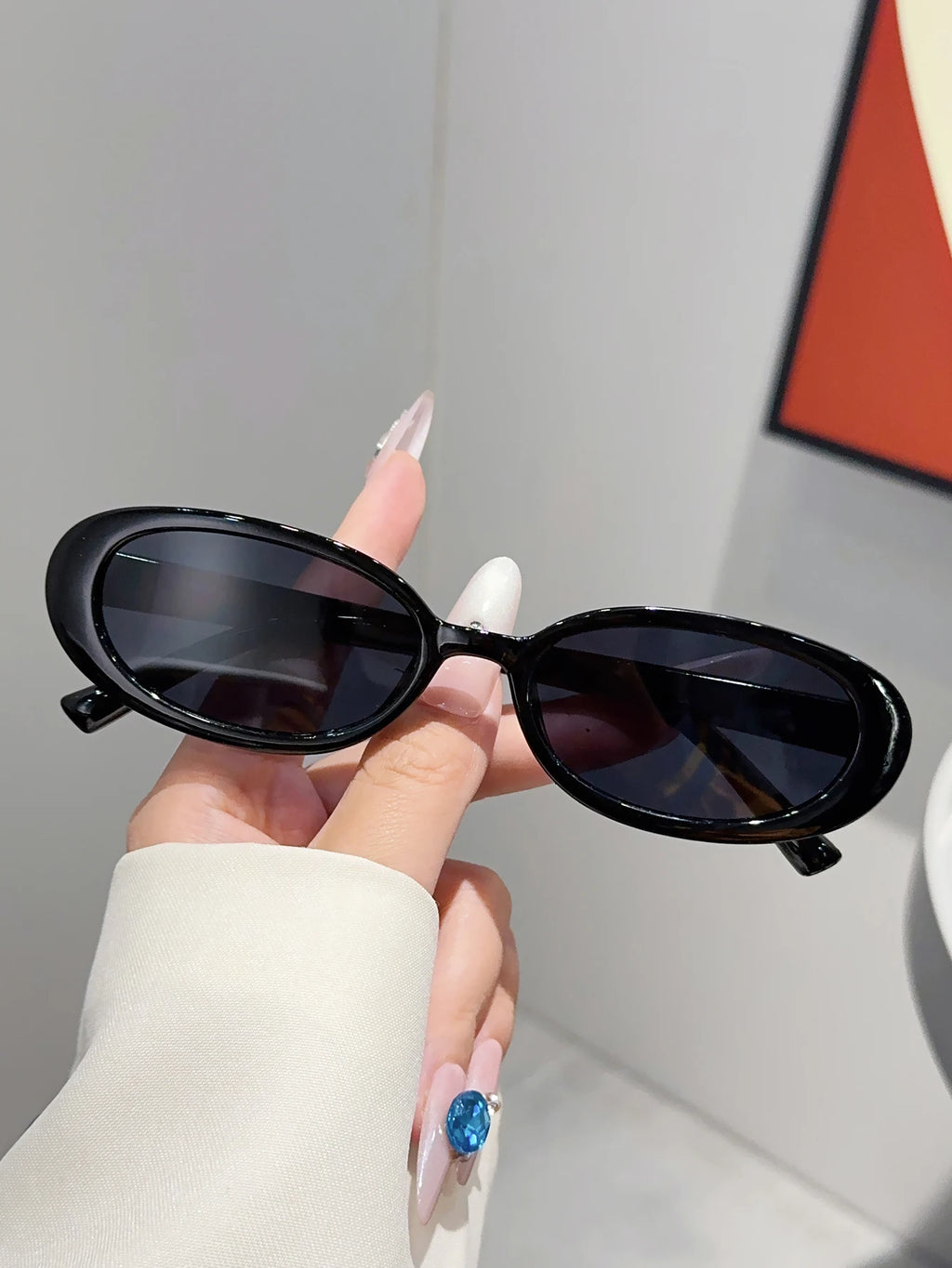 1PC/4Pcs Fashionable Mixed Glasses Set, Oval Glasses, Chic Black, Tortoise Shell Glasses, Suitable for Daily Wear
