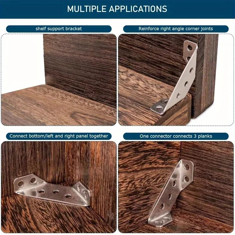 piezas código de ángulo de acero inoxidable engrosado 90 grados ángulo recto soporte fijo conectores de muebles