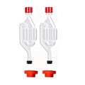 PP S-Shape Airlocks ,Homebrew Bubble Airlock Carboys Stopper & Fermenter Seal Valve with Food Grade Grommets Wine Making