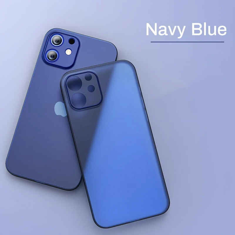 New 0.2MM Ultra Thin Matte PP Case For iphone 11 12 13 14 15 Pro X Xr Xs Max 13 mini 7 8 Plus SE 2020 Clear Hard PC Cover Cases