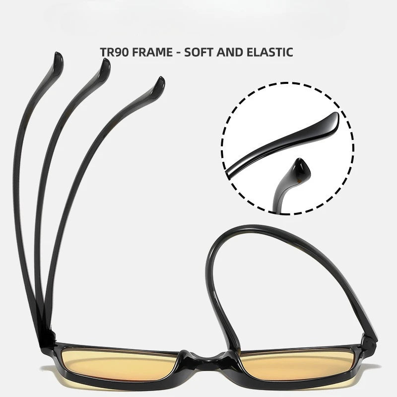 New High-Definition Enhanced Night Vision Reading Glasses with Anti Blue Light and Ultra Light TR90 Frame Presbyopia Glasses Men