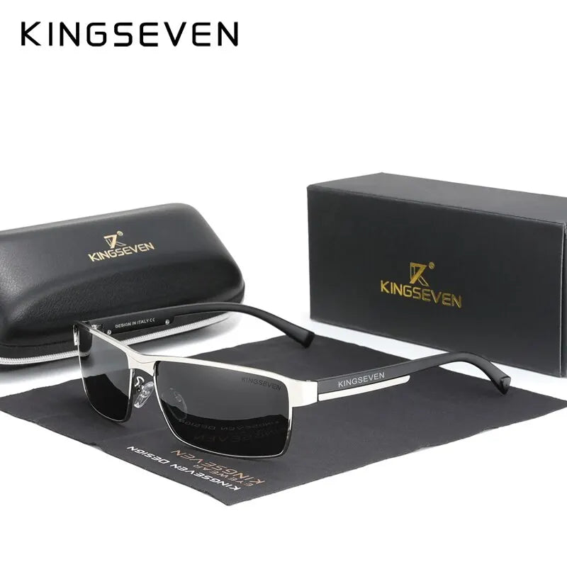 KINGSEVEN Men Polarized Sunglasses Design Women Sun Glasses UV400 Anti-glare Driving Square Eyeglasses