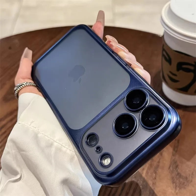 Luxury Plating Nano Matte Translucent Case For iPhone 18 17 16 Plus 15 14 13 Pro Max Air Lens Protection Matte BackPlate Cover