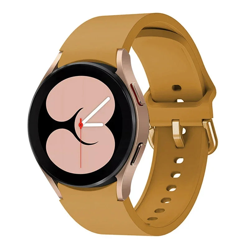 No Gap Silicone Strap For Samsung Galaxy Watch 6/4 Classic 47mm/43mm 5 Pro 45mm Bracelet Band For Galaxy Watch 7/6/5/4 40mm 42mm