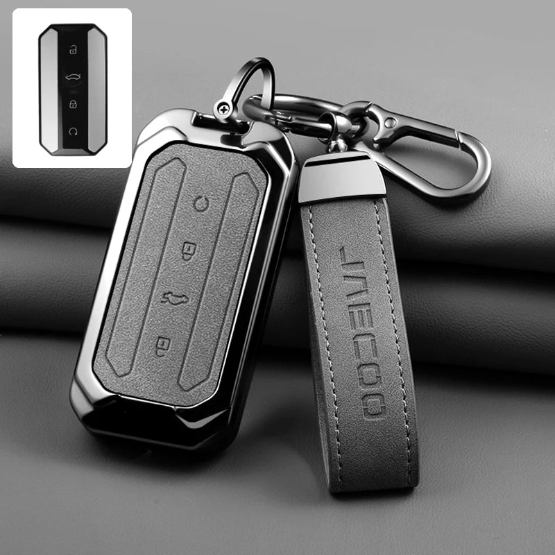 Zinc Alloy Car Key Protective Cover, Suitable for Chery Jaecoo J5 J7 5 7 2025 2026 Keychain and Keyring Car Interior Accessories