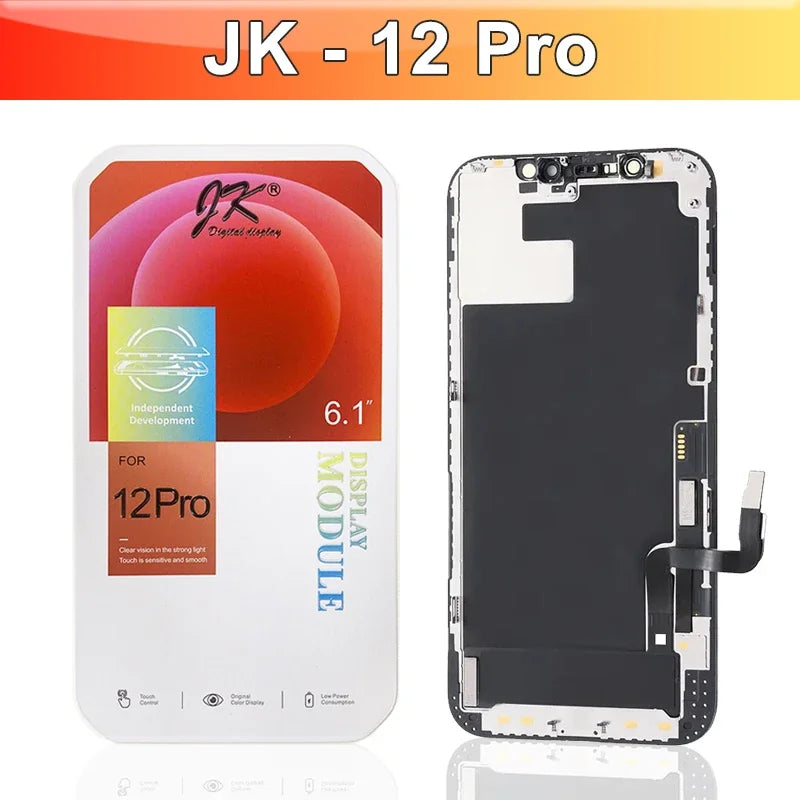 AAA+ JK For iPhone X XR XS Display Touch Screen Digitizer Assembly For 11 Pro 12 Mini 13 Pro Max 14 Plus LCD Replacement Part