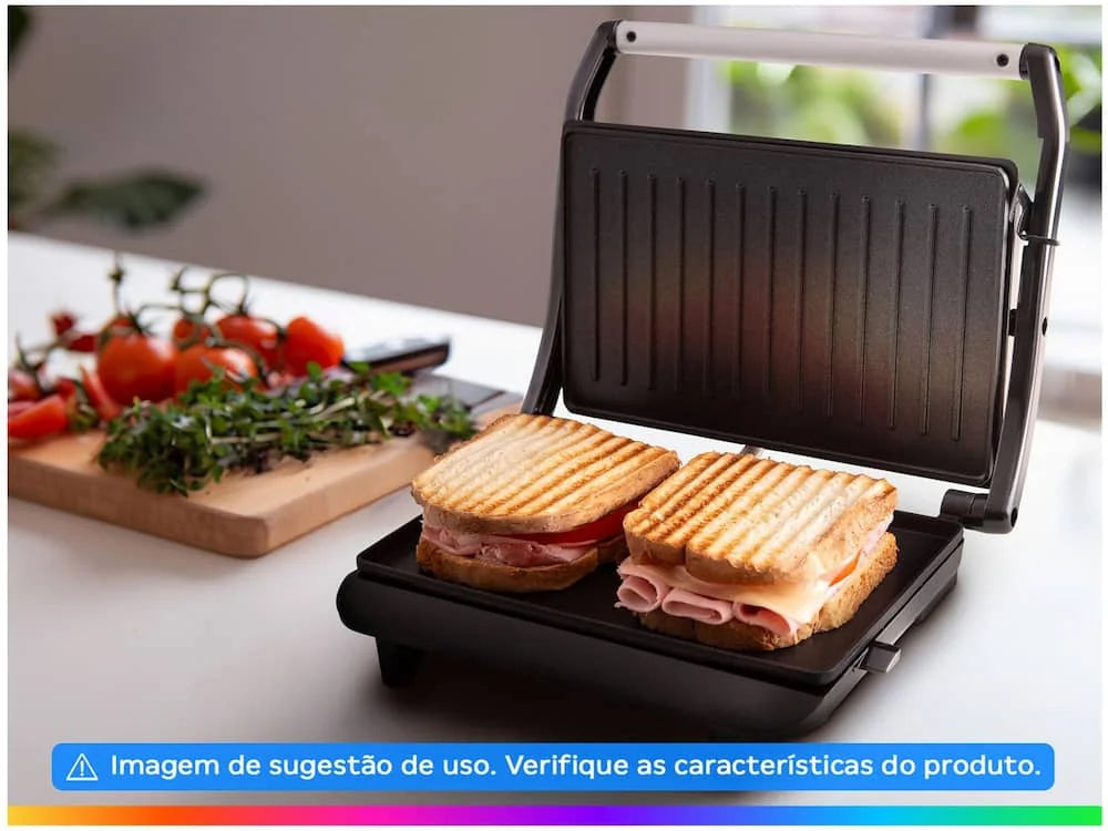 Britânia Press BGR27I 2-in-1 Sandwich Maker/Grill, Silver, 850W - 110V