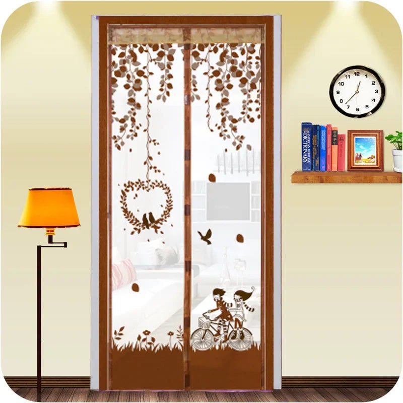 Summer Magnetic Mesh Net Door Curtain-Automatic Closing and Anti Mosquit-Quick and Easy to Install magnetic screen door mesh