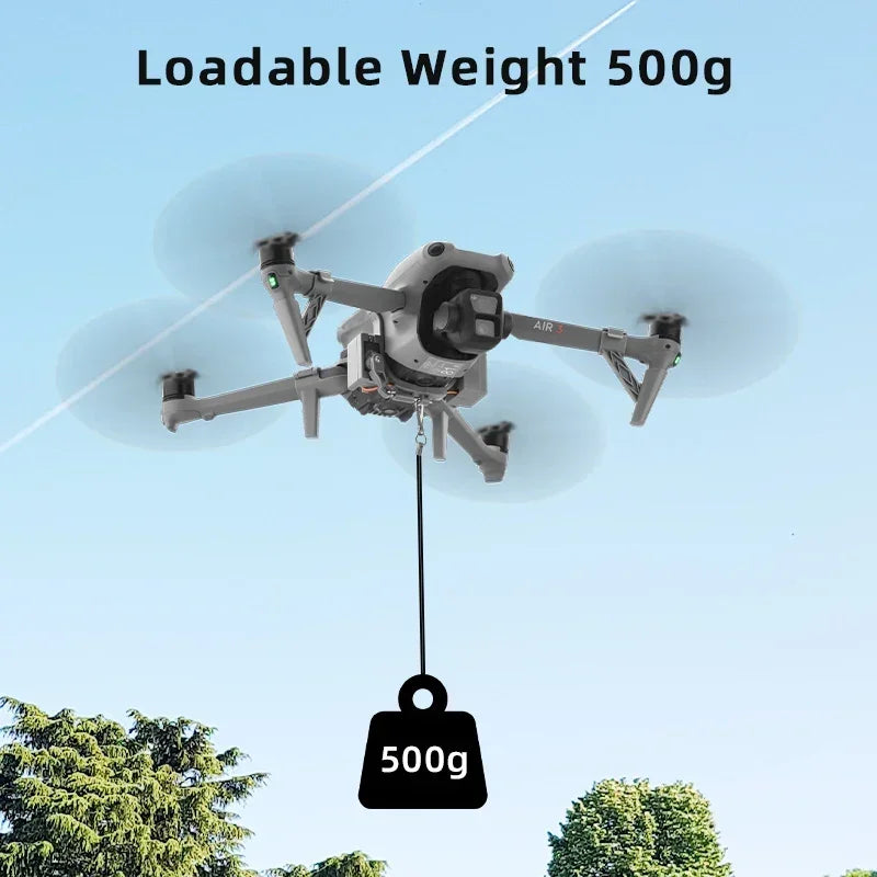 BRDRC Airdrop System for DJI Air 3/Air 3S Quick Release Thrower for Fishing Marriage Gifts Drone Rescue Accessories