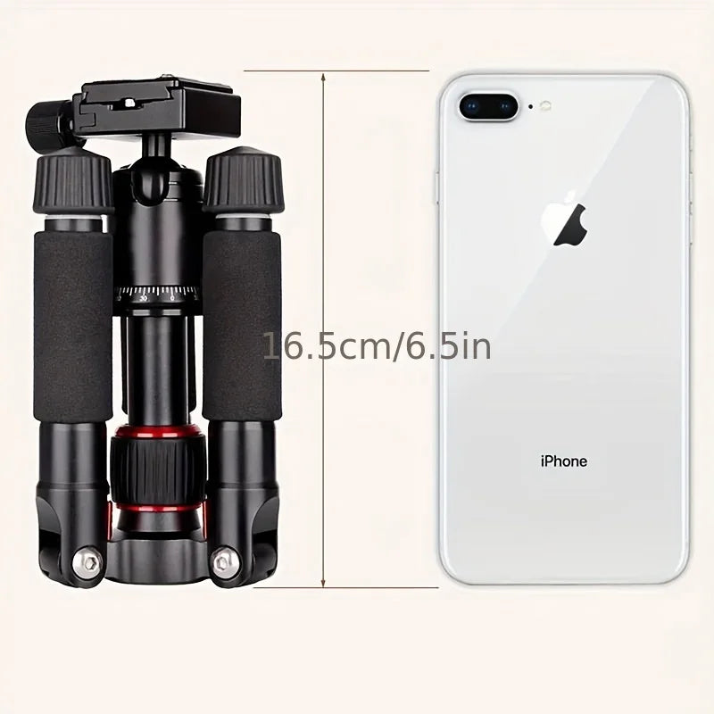 FM5S Portable Tripode Lightweight Travel Stand Tabletop Video Mini Tripod with 360 Degree Ball Head for Camera DSLR SLR