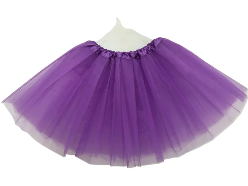 Girl Elastic Ballet Dancewear Tutus Mini Skirt For Birthday Party Dance 3 Layer Tulle Tutu Skirt for Kids Princess 2-8Y Girls