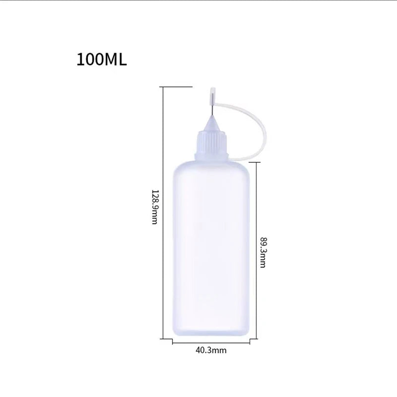 100-5ML Needle Tip Glue Applicator Plastic Bottle Essential Oil Injection Pigment Bottle Mobile Phone Dropper Repair Tool
