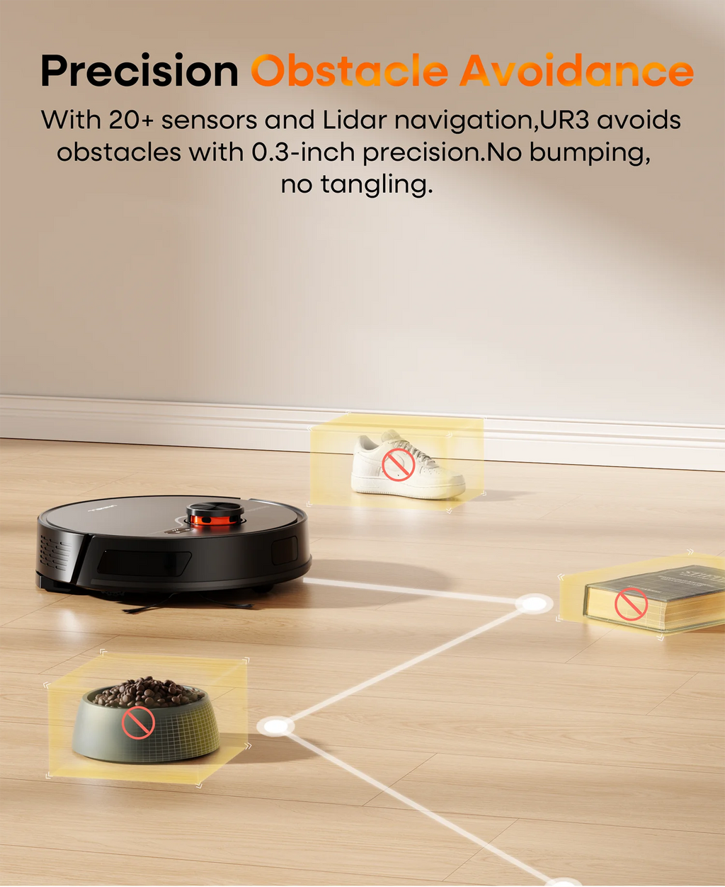 Refurbished UNINELL By erabros UR3 Robot Vacuum and Mop Combo, 7000Pa Suction Robotic Vacuum , Self-Emptying 90 Days Capacity, LiDAR Navigation Home Mapping, 180 Mins, App/Alexa, for Pet Hair Carpets Hard Floors