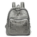 Fashion Rivet Soft Leather Women Backpacks Designer Large Capacity Girls School Bag Luxury Female Bagpack Travel Bags Sac A Main