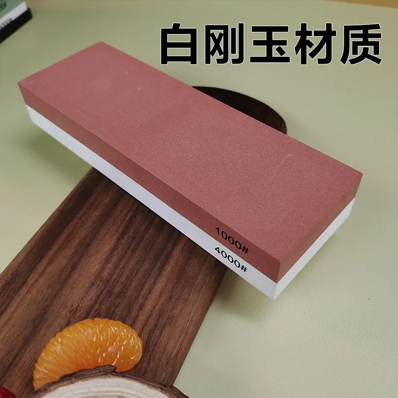 Professional Knife Sharpening Stone Kit 400/1000 3000/8000 Grit Non-slip Bamboo Base Double-side Knife Whetstone Angle Guide