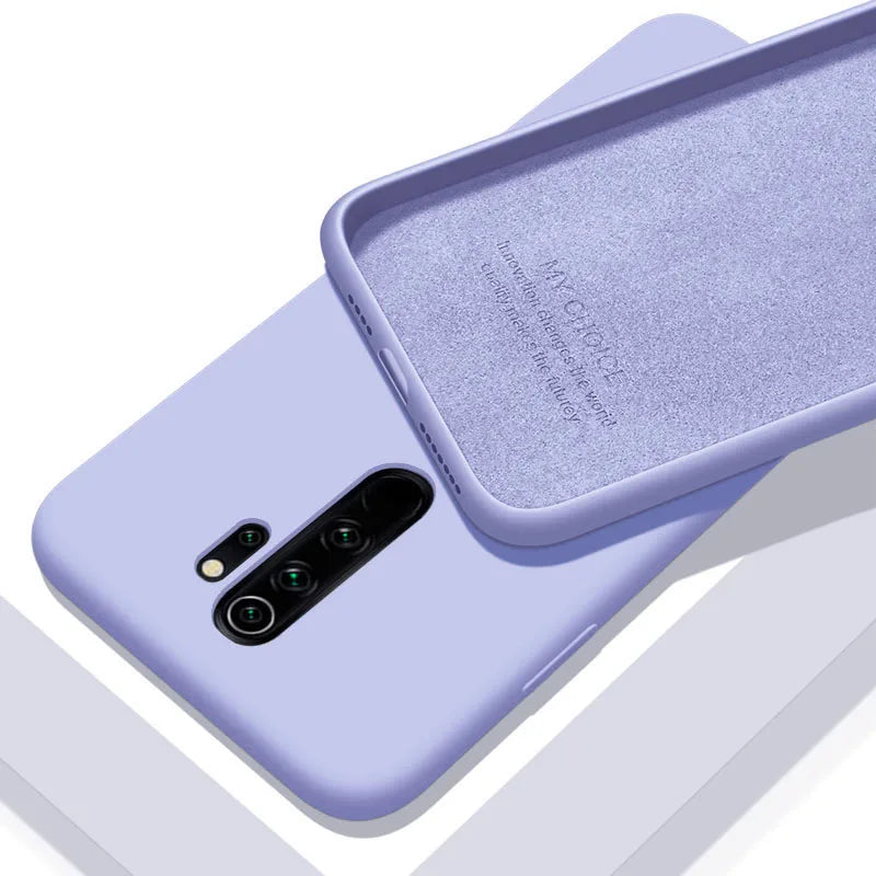 For XiaoMi RedMi Note 9 9s Pro 10 11 11S 10s 10T 9T 8 8T 7 Pro 9A 9C 10C Poco X3 F3 Soft Solid Candy Cover Liquid Silicone Case