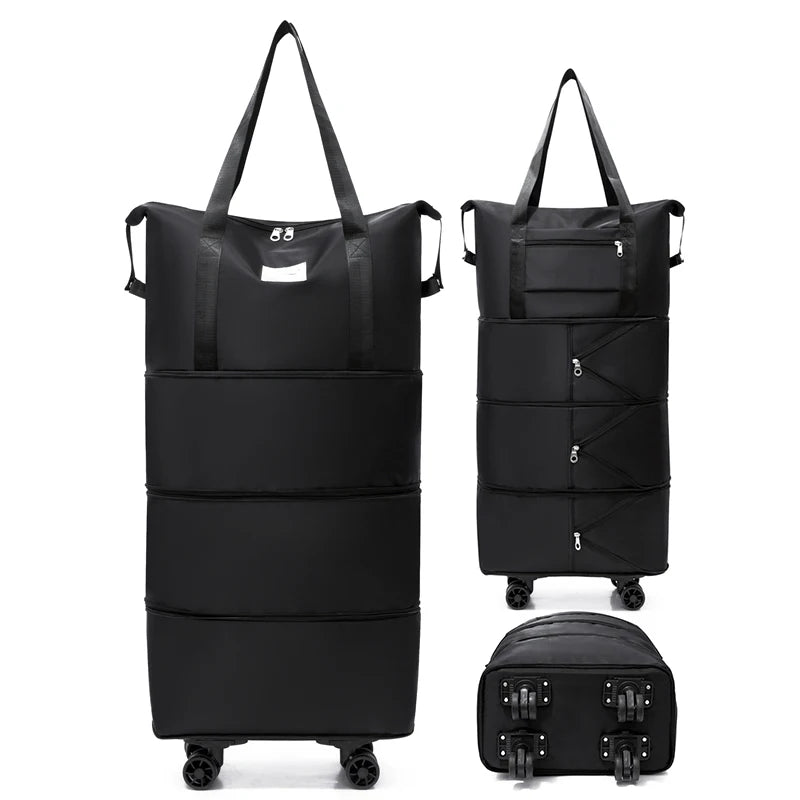 Giant Rolling Travel Duffel Bag - Spacious, Lightweight Luggage Bag With Wheels Portable Overnight Bag, Weekend Travel Bag