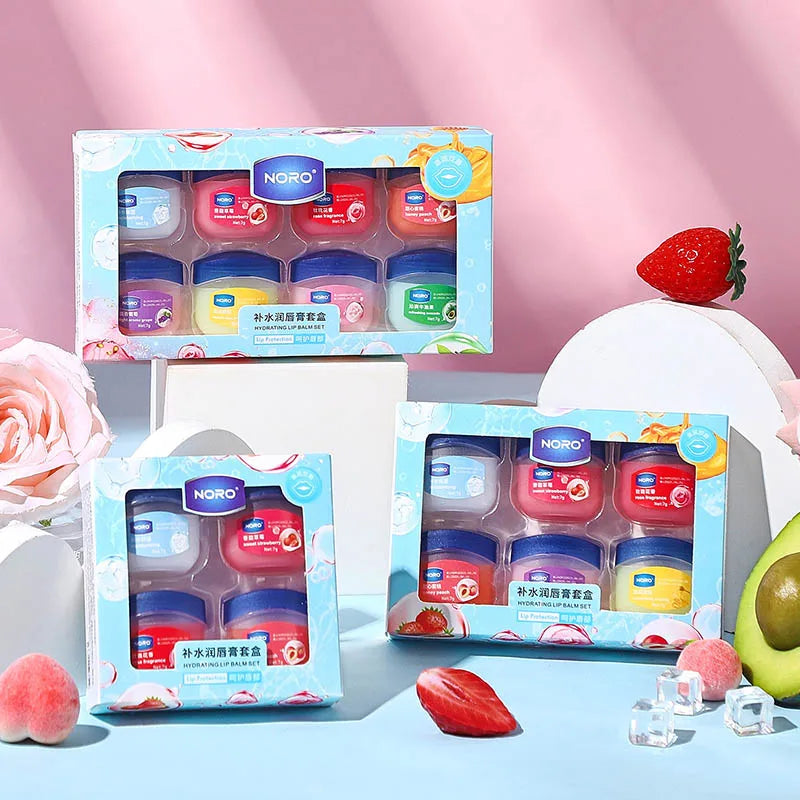 4/6/8pcs Fruit Series Lip Balm Set Moisturizing Hydrating Non-sticky Anti-Cracked Lip Mask Lip Balm for Lips Care