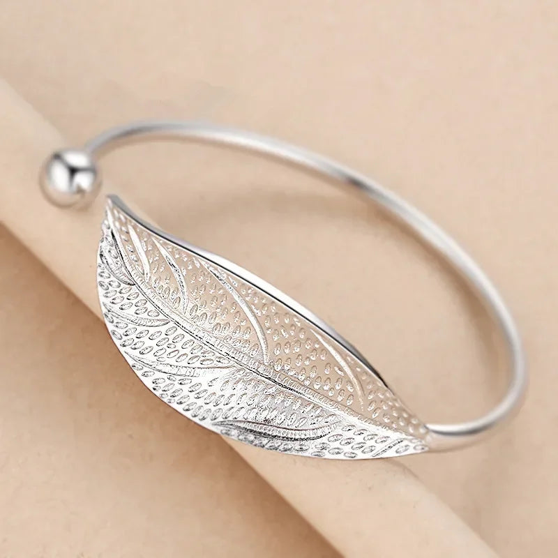 925 Sterling Silver Peacock Opening Screen Bracelet For Women Luxury Designer Texture Open Bracelets Party Original Jewelry Gift