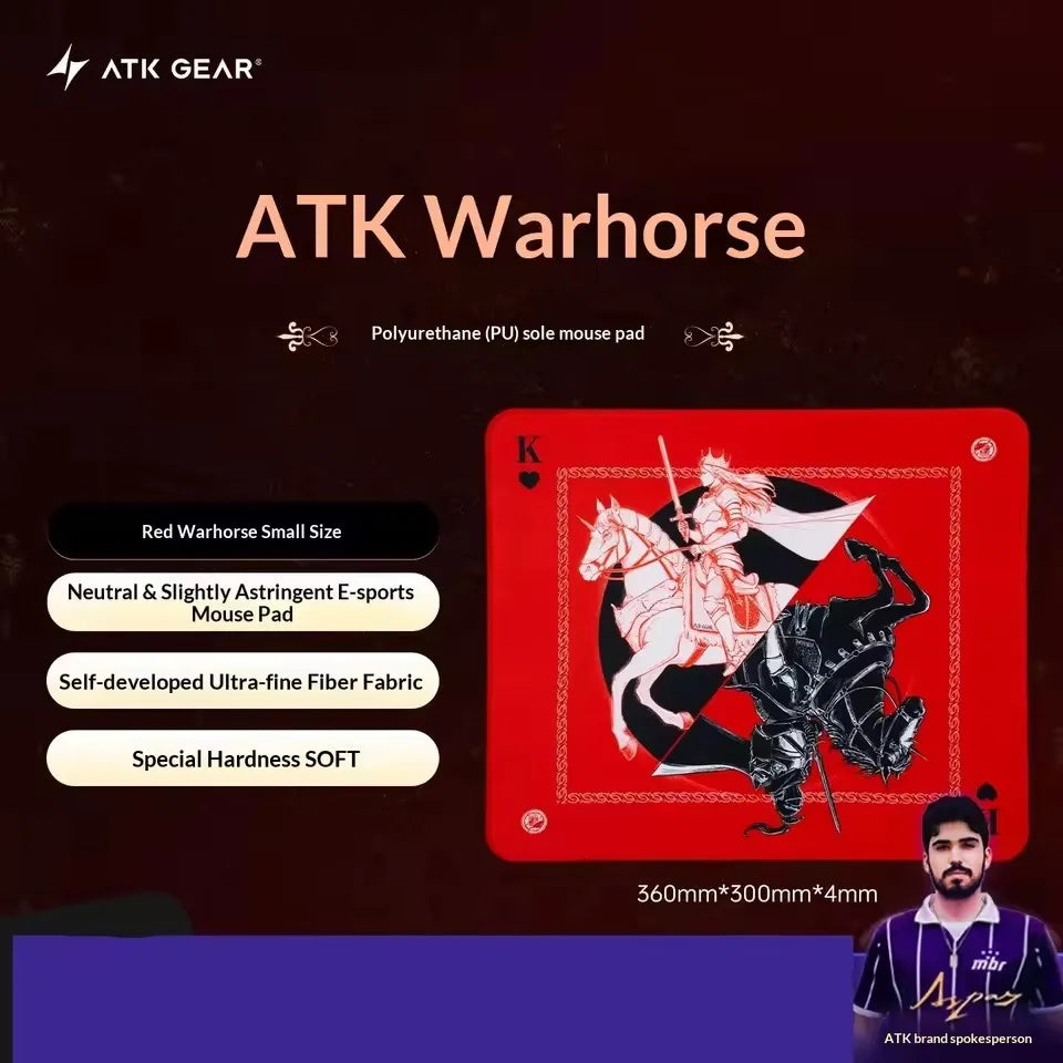 ATK Warhorse Esports Mouse Pad Original Illustration Ultra Fine Fiber Cloth 490x420mm Large Size For FPS Valorant Delta Force Ga