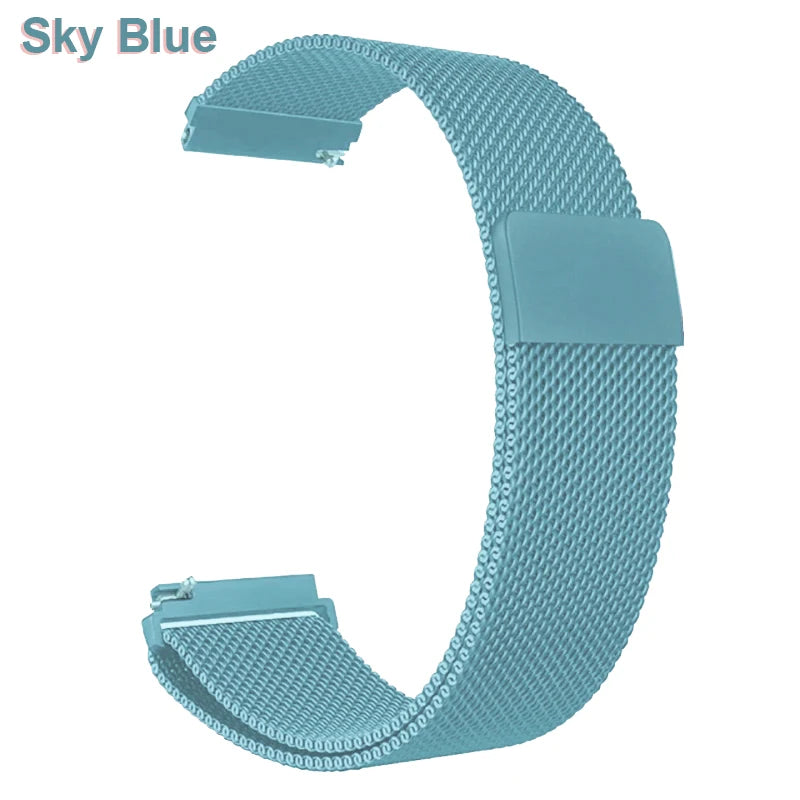 18mm 20mm 22mm Metal Strap For Garmin Vivoactive 3 4 4s 5 6 Band Watch Venu 2 2s 3s SQ Forerunner 645 Bracelet Milanese Loop