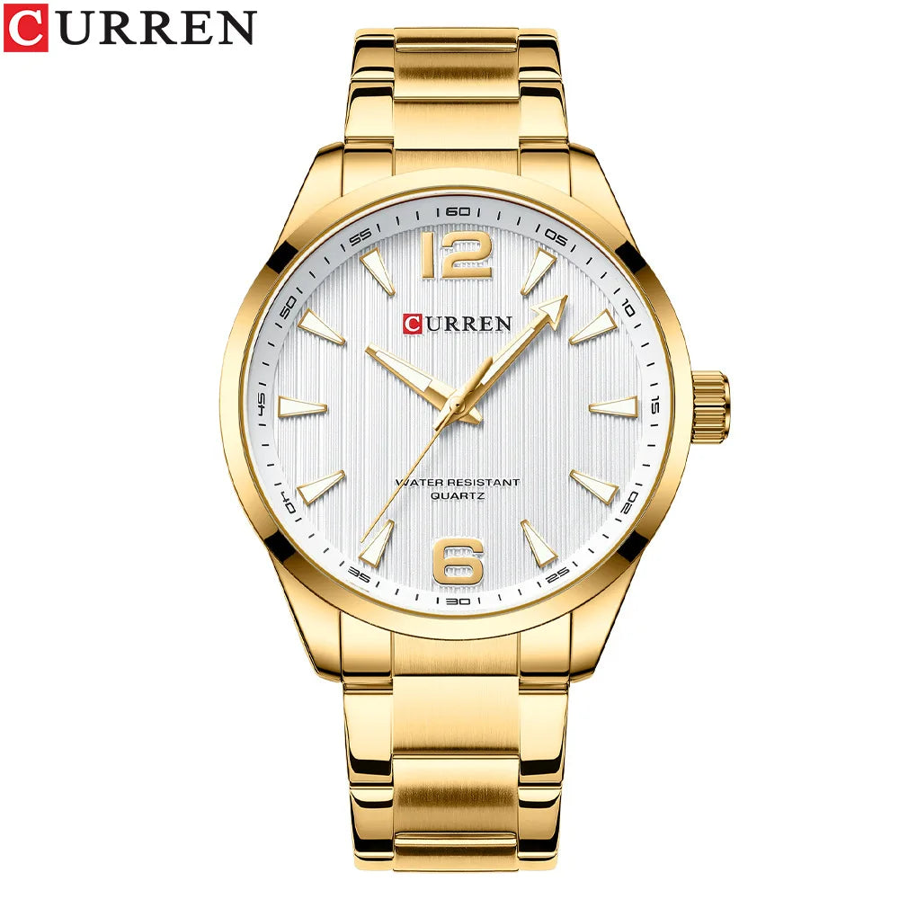 CURREN 8434 Fashion Brand Men's Watch Waterproof Night Light Elegant Business Stainless Steel Strap Mens Gift Watch reloj hombre