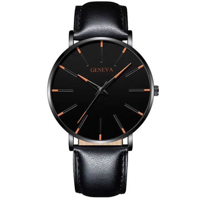 Minimalist Mens Fashion Ultra Thin Watches Simple Men Business Mesh Belt Quartz Wrist Watch Relogio Masculino