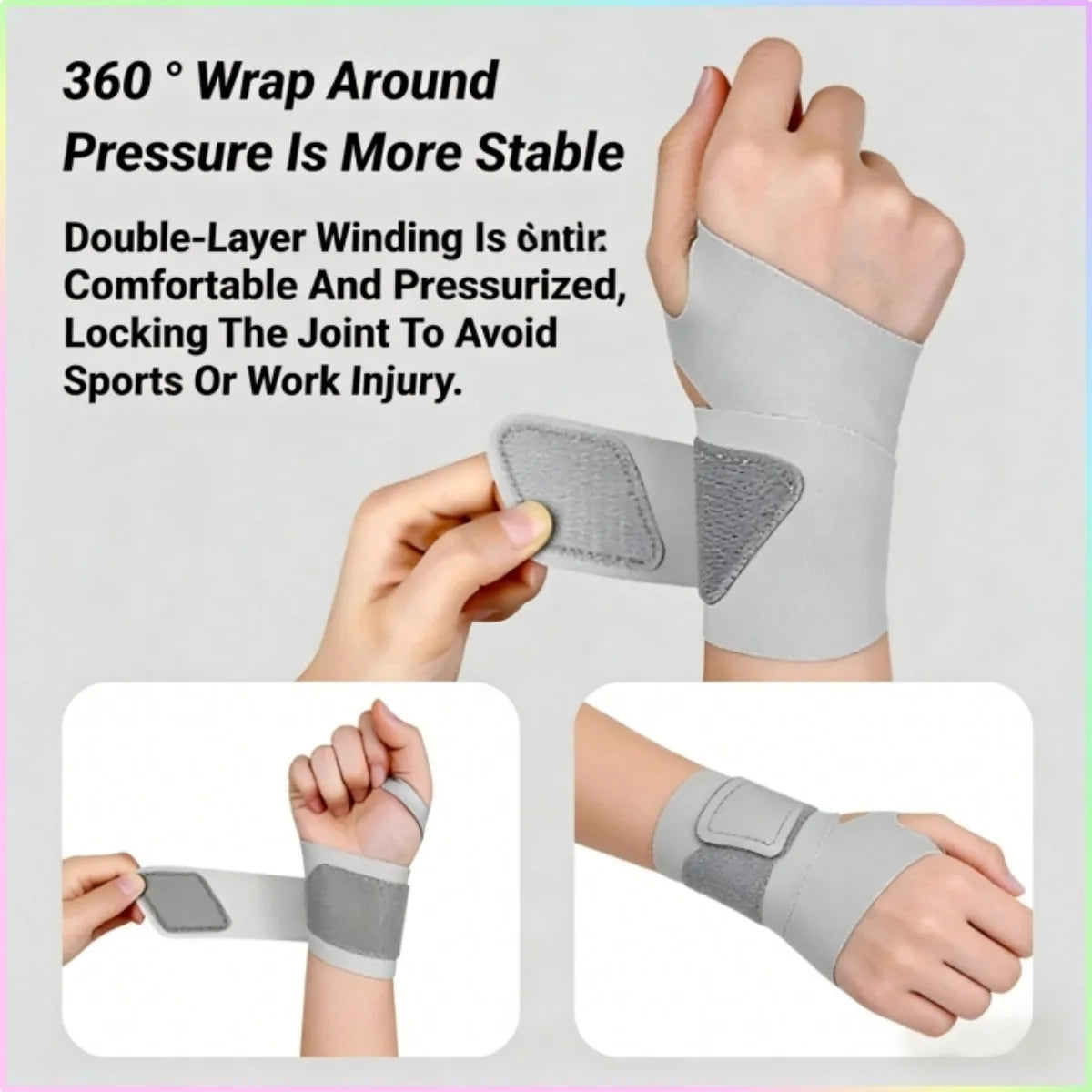 Ultra-thin Adjustable Wrist Strap – Breathable Support for Sprain, Arthritis & Tendonitis Pain Relief, Perfect for Fitness