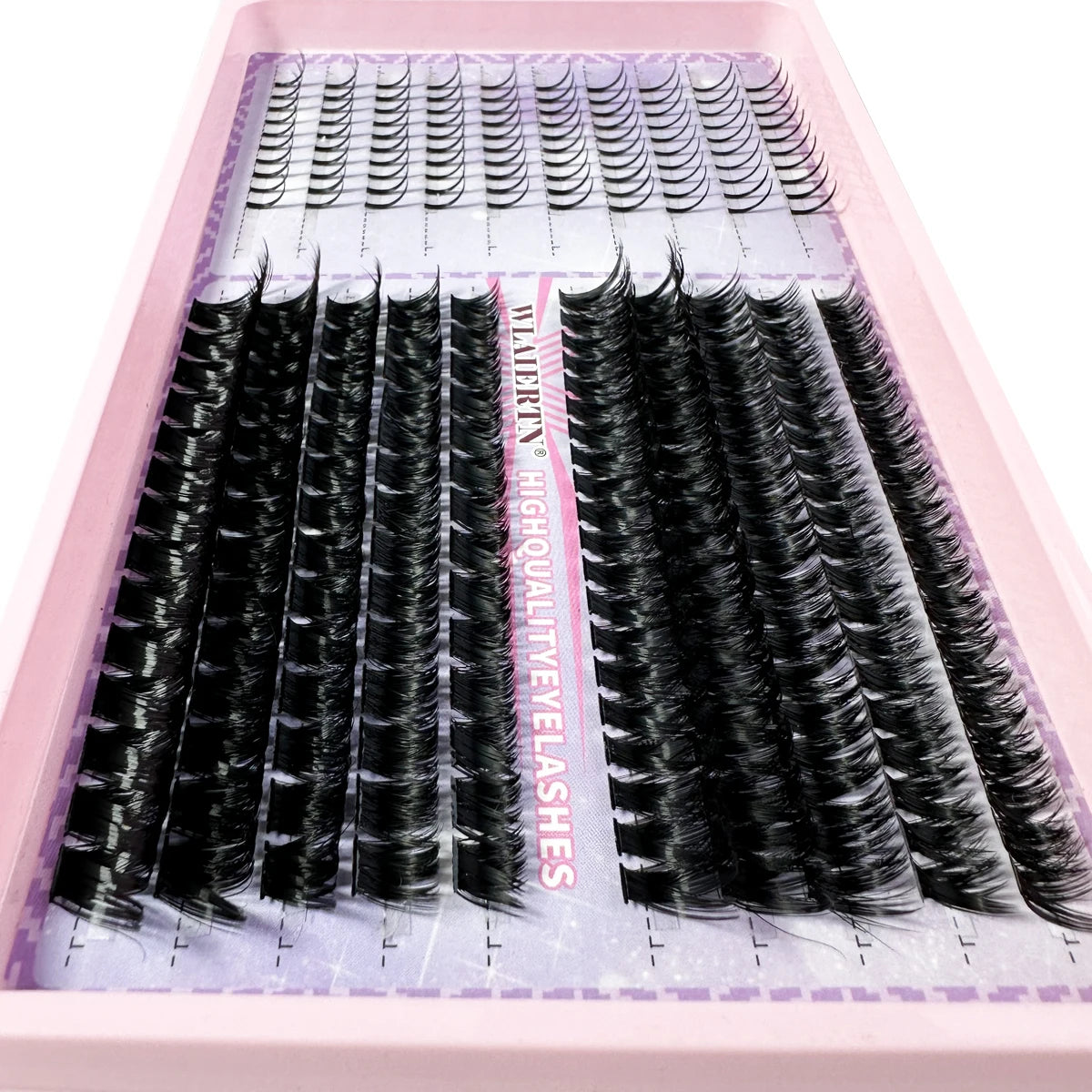 Lash Extensions Kit Spikes Lash Individuals 3D Volume Eyelash Clusters D-Curly Lash Clusters Kit 10-16MM DIY Eyelash Extensions