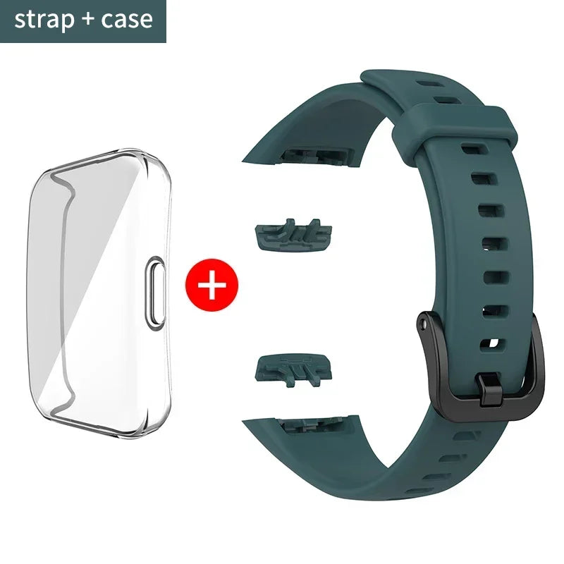 Silicone Strap For Huawei Band 6 /6 Pro Strap Smart Watch Adjustable Wristband Replacement Correa Bracelet Honor Band 6 Strap