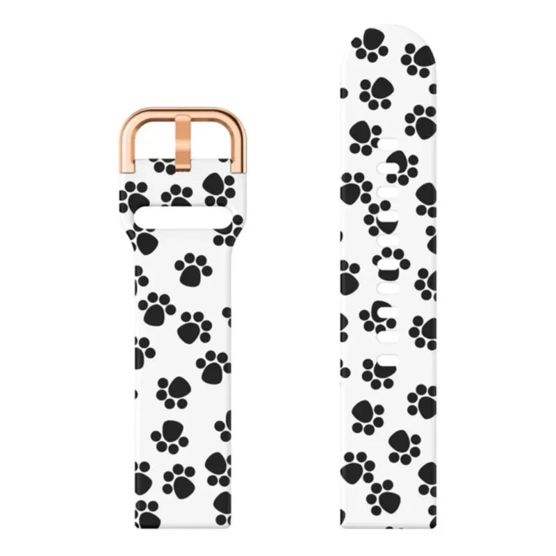 Printed Silicone band For Samsung galaxy watch 6 Classic-5-pro-4 sport bracelet 20mm 22mm strap for Amazfit GTS/GTR/4/3/2e Mini