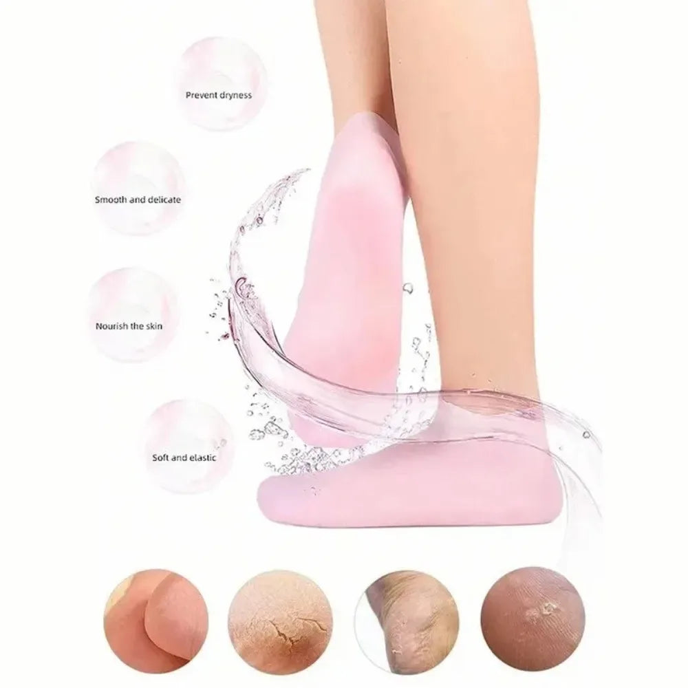 Moisturizing Foot Socks,Silicone Socks for Dry Cracked Feet Women's Foot Socks for Moisturizing,Featuring