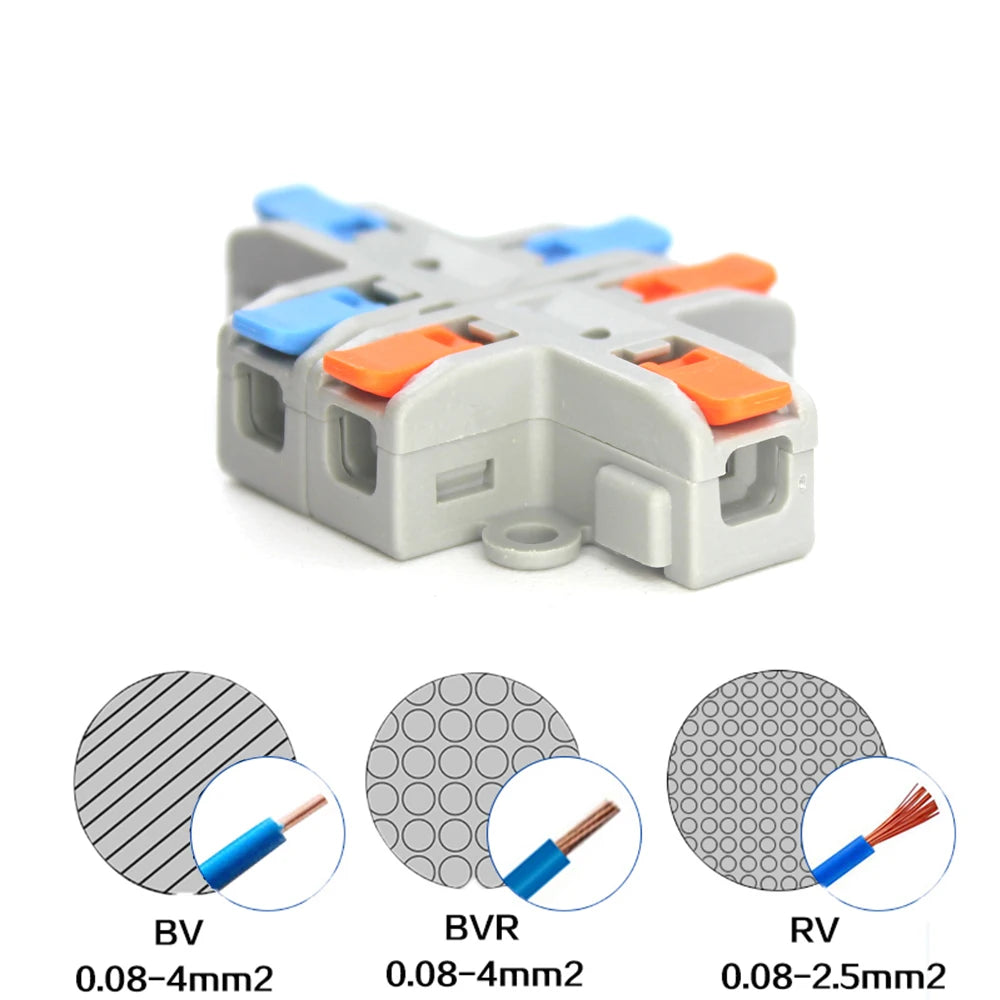 T-Type Push-In Wire Connector – Three Options