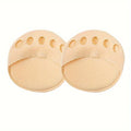 2pc Forefoot Invisible Comfort Socks With Anti-Slip Metatarsal Support And Toe Separator For Women'S Shoes.