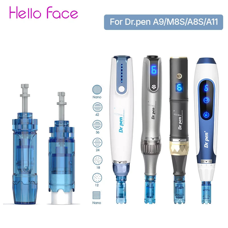 Dr. pen M8S Needle A8S Tips  A9 Pin A11 MTS Microneedle  Anti- back flow Design Bayonet Cartridge Needle length 0.25 MM