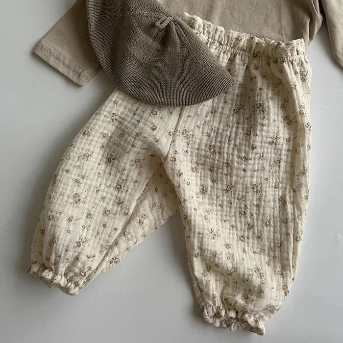 Soft Muslin Clothes Pants Pantalons Capris Organic Cotton Baby Pants Newborn Toddlers Autumn Spring Summer Winter Cute Print
