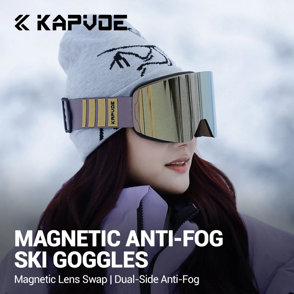 Outdoor Photochromic Ski Goggles Men Snowboard Glasses Women Winter Snow Sunglasses UV400 Magnetic Attraction Lens High Quality