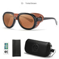 KDEAM Pilot Sunglasses Steampunk Men's Aviatic Polarized Sunglasses Women Soft Leather Shield Glasses Polarizing