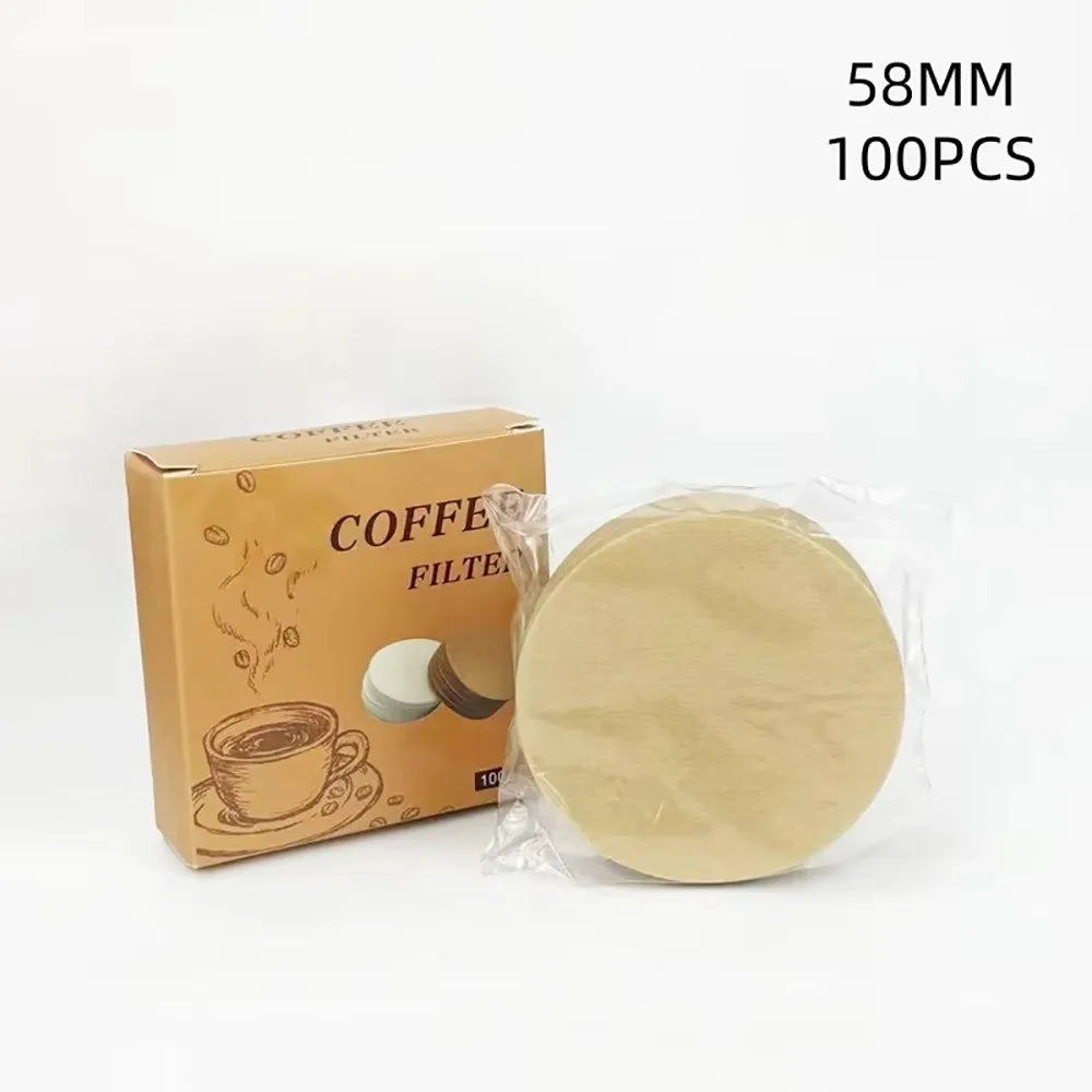 100Pcs 51/53/58mm Coffee Filter Paper Round Universal Water Filter Papers Disposable Espresso Portafilter Accessories