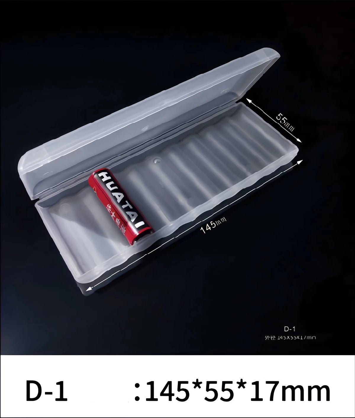 Waterproof Heavy-Duty 10 Slot Battery Case, Hard Plastic Organizer for AAA AA 18650 Batteries, Compact Travel Storage White,1PC