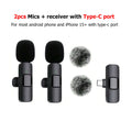 New Pink K60 Plug and Play Wireless Lavalier Microphone Portable MINI Wireless MIC For Smartphone Live Streaming/Video Recording