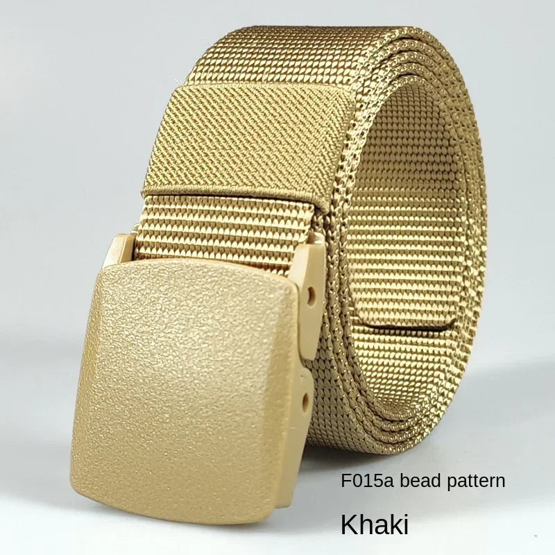Automatic Buckle Nylon Women's Belts Canvas Outdoor Travel Premium Pants Sports Non-metallic Belts for Men White Black Blue Red