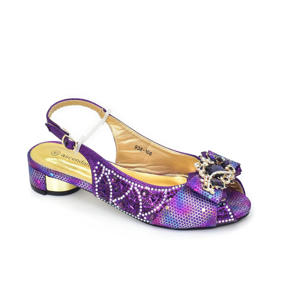 New Arrival Peep-Toe Heels & Long Small Bag Set Nigerian Party Shoes and Bag –Comfortable Women's Shoes for Elegant Events