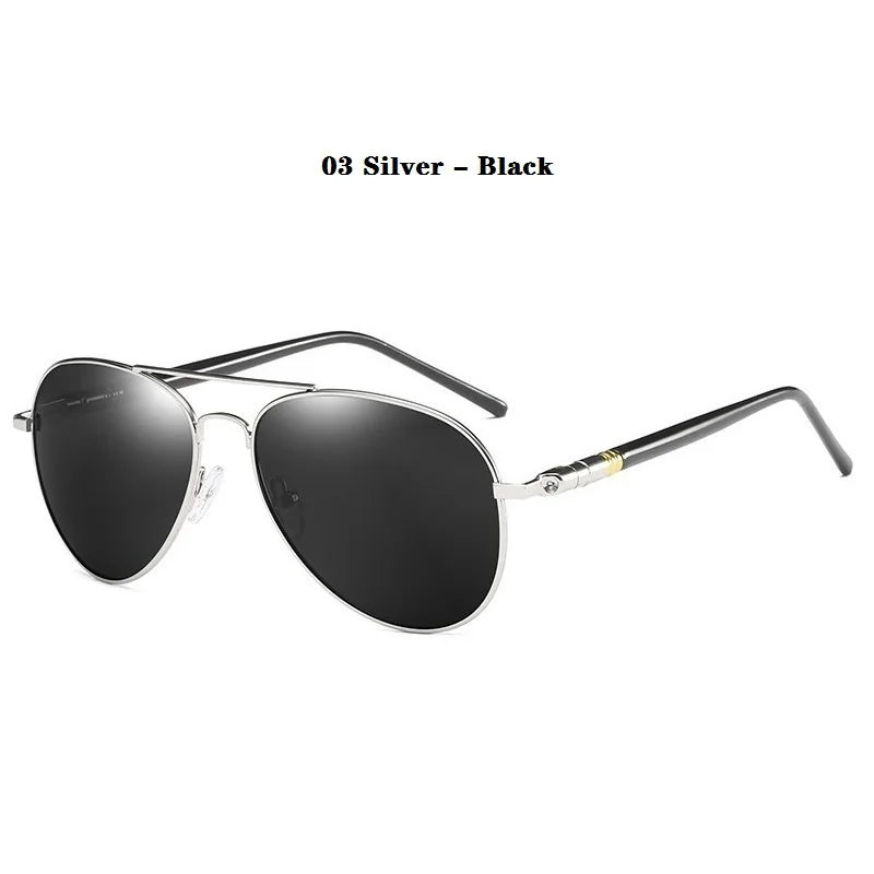 Luxury Pilot  Sunglasses Men Women Driving Fishing Retro Sun Glasses Brand Designer Male Metal Sunglasses For Man