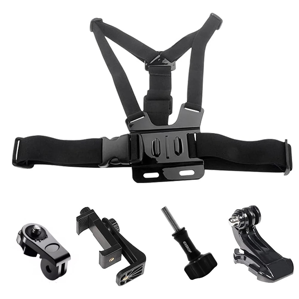 Adjustable Chest Strap Mount Harness Holder For GoPro Hero 13 12 11 10 9 Insta360 SJCAM AKASO DJI Osmo Action Camera Accessories