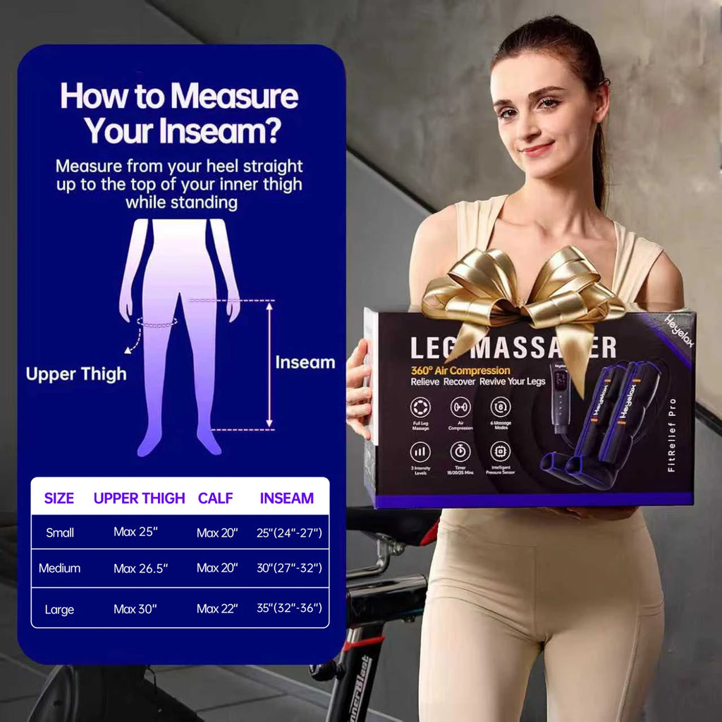 Leg Compression Massager for Circulation and Pain Relief,Air Compression Boots for Fast Recovery, 6 Mode,6 Intensity,Full Leg Massager for Muscle Relaxation- for Athletes, Gym