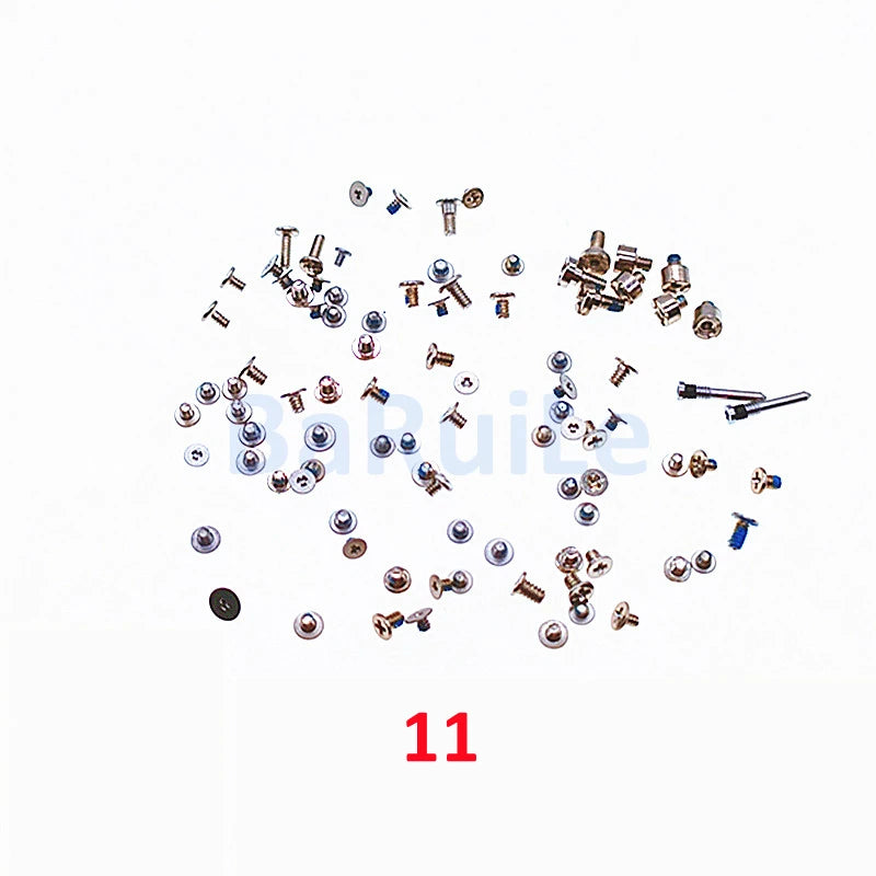1set Complete Full Screws Set Kit for iPhone 11 12 Pro Max 13 Mini 14 15 Plus with Bottom Screw Battery Plate Screw