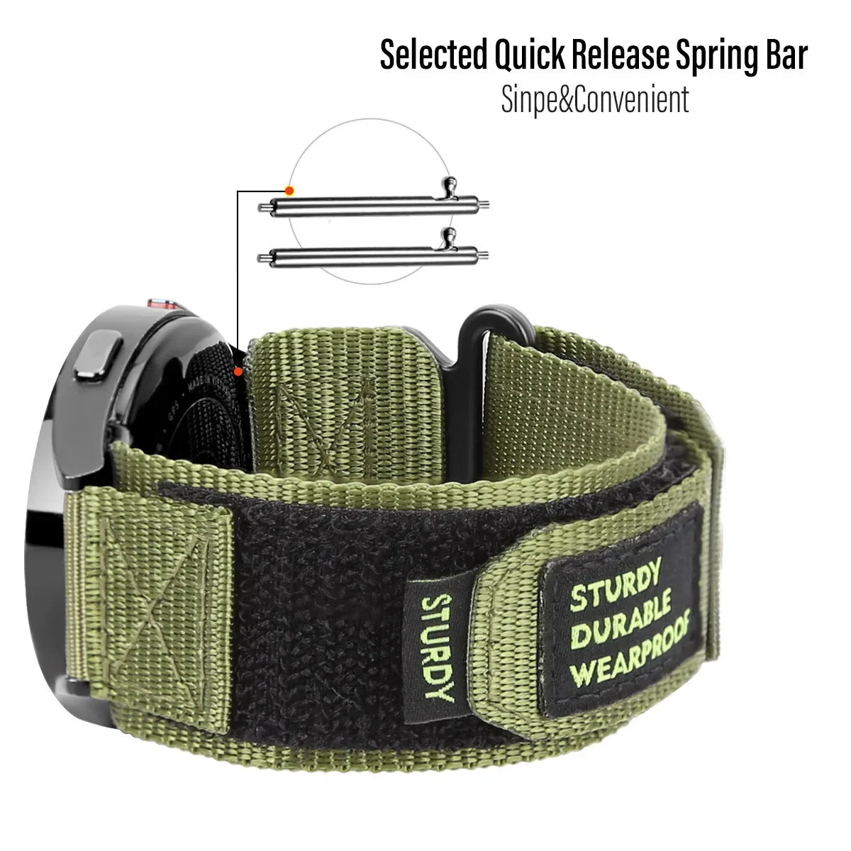 20mm 22mm Nylon Strap for Samsung Galaxy Watch 7/6/5/4 40 44mm 6Classic 47mm Sport Loop Bracelet for Huawei Watch GT3 4Pro Band