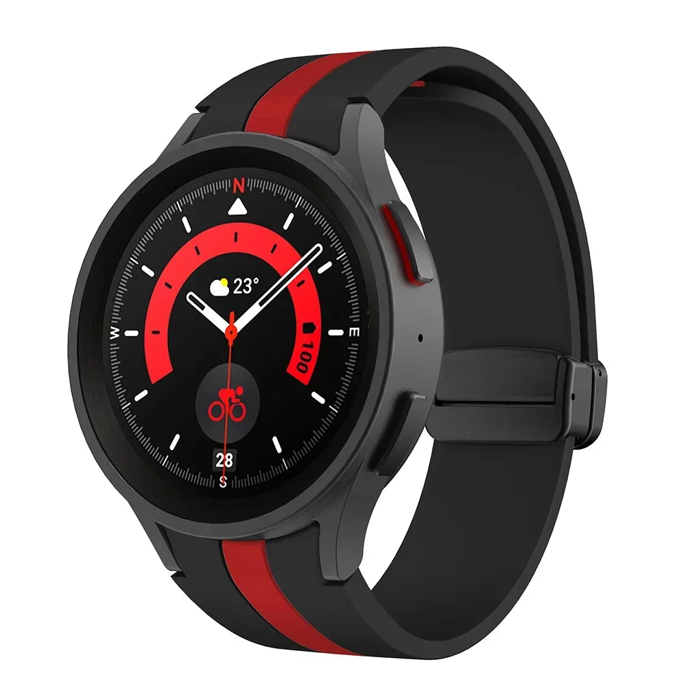 Silicone Strap for Samsung Galaxy Watch 5 Pro 45mm Galaxy Watch 6 5 4 44mm 40mm Magnetic Buckle Band For Watch 6 Classic 43 47mm