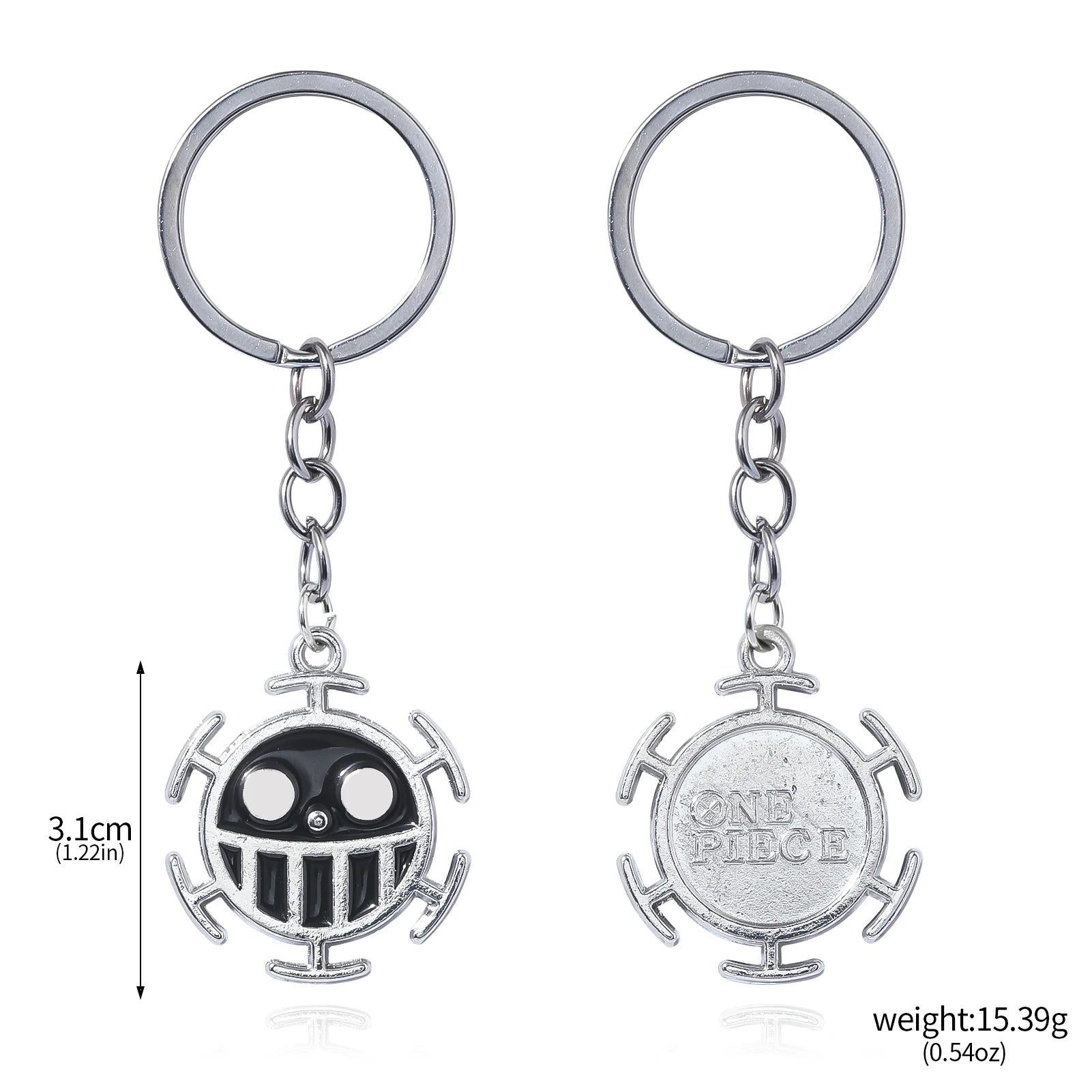 One Piece Luffy Straw Hat Keychain Rotatable Zoro Skull Metal Pendant Role-Playing Decorative Accessories Fan Jewelry Gift